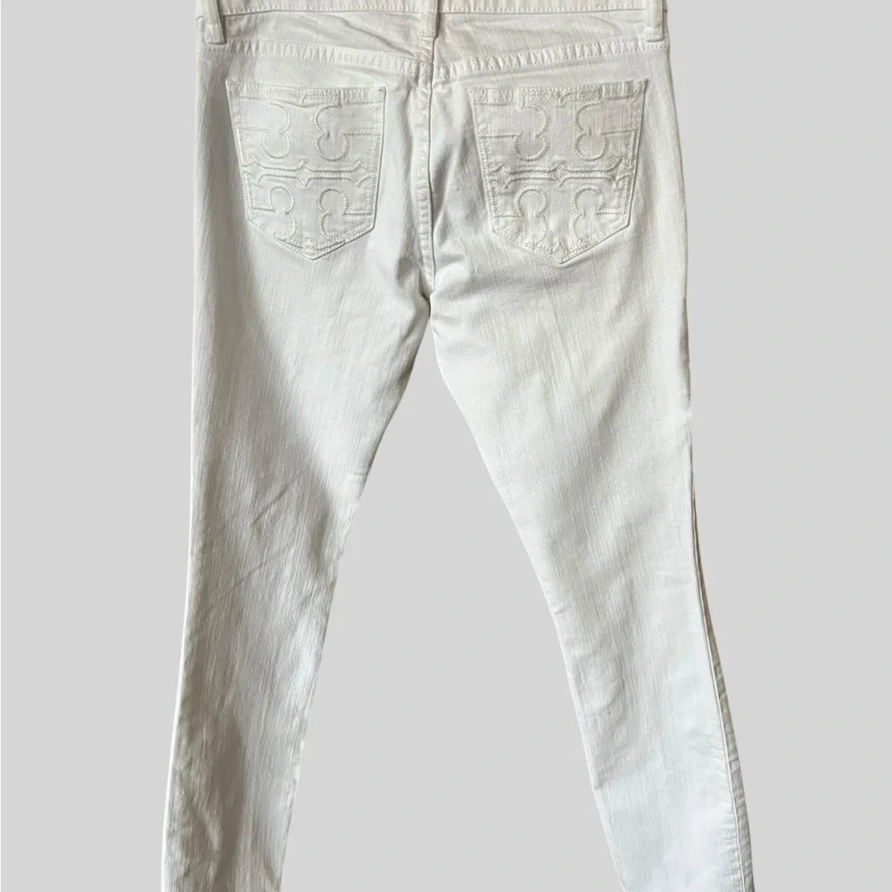 Tory Burch white super skinny Denim Jeans